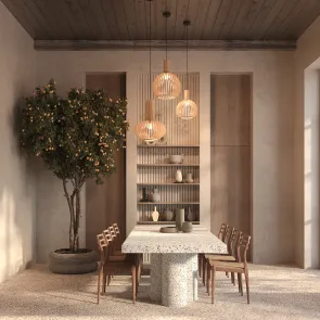 Pendant Light MOD193PL-01W1 Wooden Pendant Lamp E27 for Modern Interiors