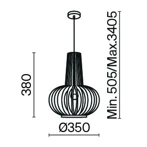 Pendant Light MOD193PL-01W1 Wooden Pendant Lamp E27 for Modern Interiors