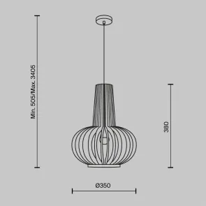 Pendant Light MOD193PL-01W1 Wooden Pendant Lamp E27 for Modern Interiors