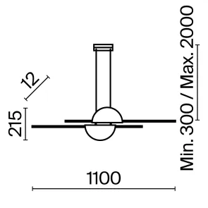Pendant Light MOD179PL-L26BS4K LED 26W Black Gold Modern Ceiling Lamp