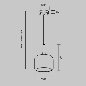 Pendant Light MOD286PL-L18W3K LED 18W White Modern Hanging Lamp