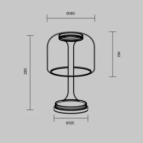 MOD286TL-L8G3K Table Lamp LED 3000K Gold | Modern Designer Table Lamp