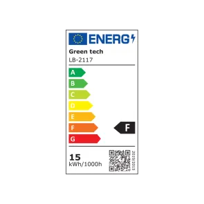 GREEN TECH LED žarnica Green Tech 15W, 4000K, E27, A60, Flux: 1500 lm, IP40, Epistar čip - LB-2117