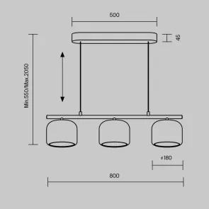 MOD286PL-L12W3K Pendant Light LED 3000K White | Modern Ceiling Light