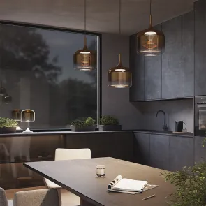 Viseča svetilka MOD286PL-L18G3K LED 3000K zlata | Moderna viseča svetilka