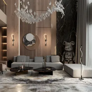 Stojalna svetilka MOD166FL-L15B3K LED 3000K črna | Moderna talna svetilka