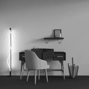 Stojalna svetilka MOD166FL-L15B3K LED 3000K črna | Moderna talna svetilka