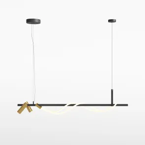 MOD166PL-L30GB3K Pendant Light LED 3000K Black Gold | Modern Pendant Light