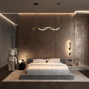 Viseča svetilka MOD166PL-L30GB3K LED 3000K črno-zlata | Moderna viseča svetilka
