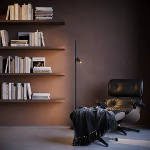 Stojalna svetilka MOD395FL-L28B3K LED 3000K črna | Moderna talna svetilka