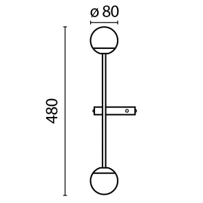 Stenska svetilka MOD285WL-L10BS3K LED 3000K zlata | Moderna stenska svetilka