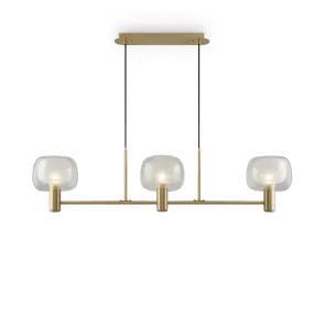 Chandelier Gold MOD411PL-03G | Modern 3-Globe Chandelier