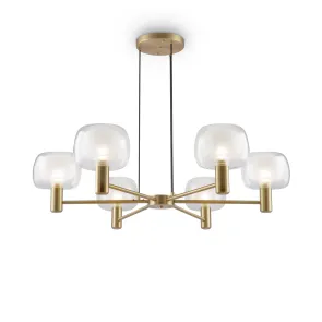 Chandelier Gold MOD411PL-06G | Modern 6-Glass Chandelier