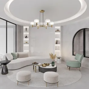Chandelier Gold MOD411PL-06G | Modern 6-Glass Chandelier