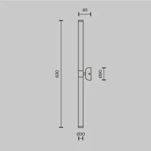 MOD106WL-L16G3K Wall Light Gold LED 3000K | Modern Wall Sconce