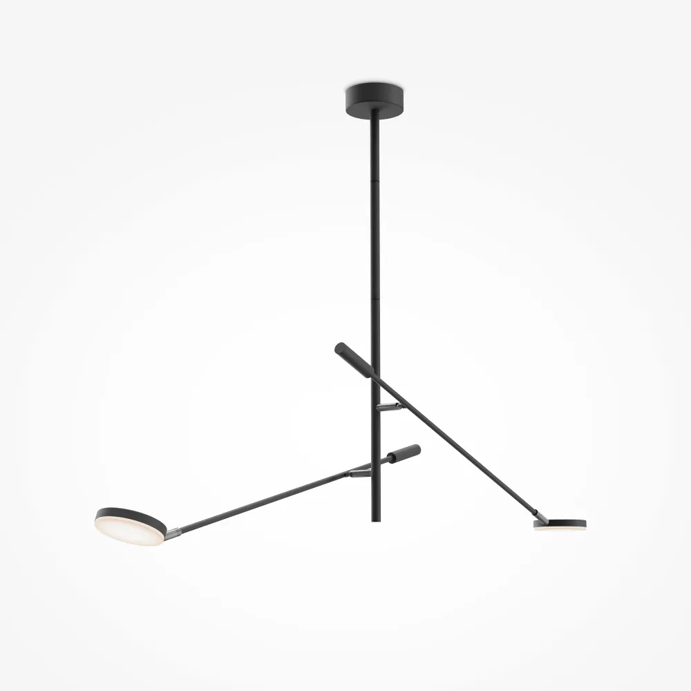 Lestenec MOD070CL-L15B3K1 črn LED 3000K | Moderna stropna svetilka