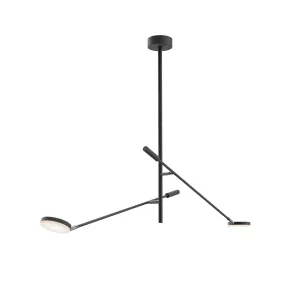 Lestenec MOD070CL-L15B3K1 črn LED 3000K | Moderna stropna svetilka