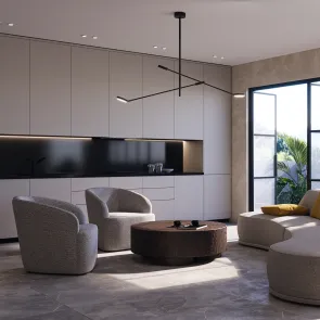 Lestenec MOD070CL-L15B3K1 črn LED 3000K | Moderna stropna svetilka