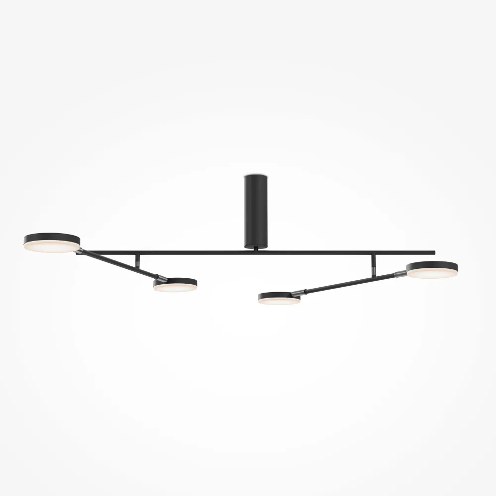 Lestenec MOD070CL-L30B3K črna LED 3000K | Moderna stropna svetilka