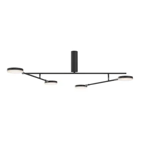 Lestenec MOD070CL-L30B3K črna LED 3000K | Moderna stropna svetilka