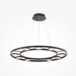MOD070PL-L63B3K Pendant Light Black LED 3000K | Modern Chandelier