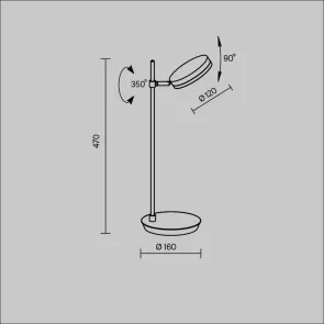 MOD070TL-L8B3K Table Lamp Black LED 3000K | Modern Desk Lamp