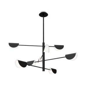 Luster MOD126PL-08B črn | Moderna viseča svetilka za dnevno sobo