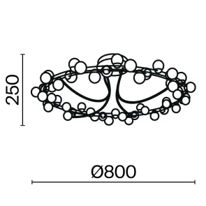 Lestenec MOD081CL-L48G3K zlat | LED svetilo 3000K