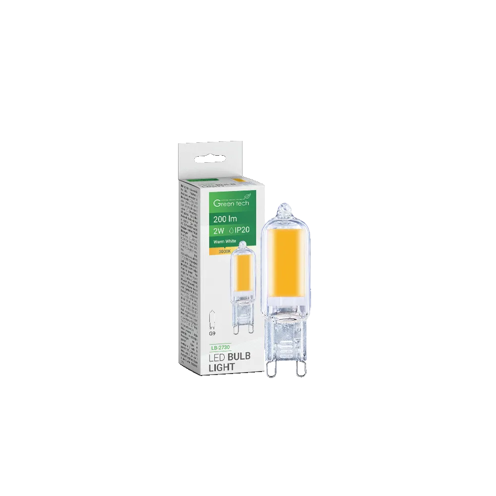 GREEN TECH LED žarnica Green Tech 2W, 3000K, G9, Flux: 200 lm, IP20, San`an čip - LB-2730