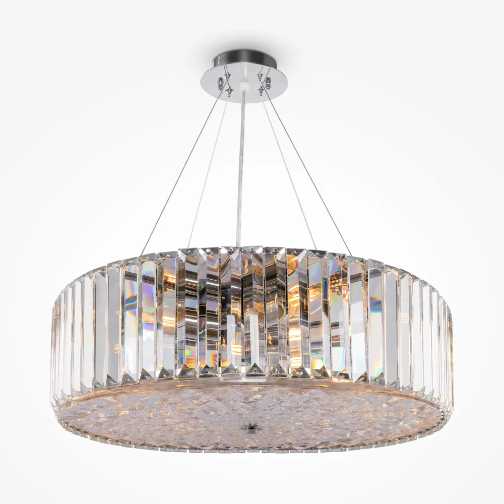 Lestenec MOD080CL-08CH krom | Kristalna LED svetilka