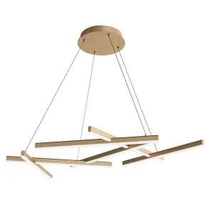 MOD016PL-L75MG3K Gold LED Pendant Chandelier | Modern Light 3000K