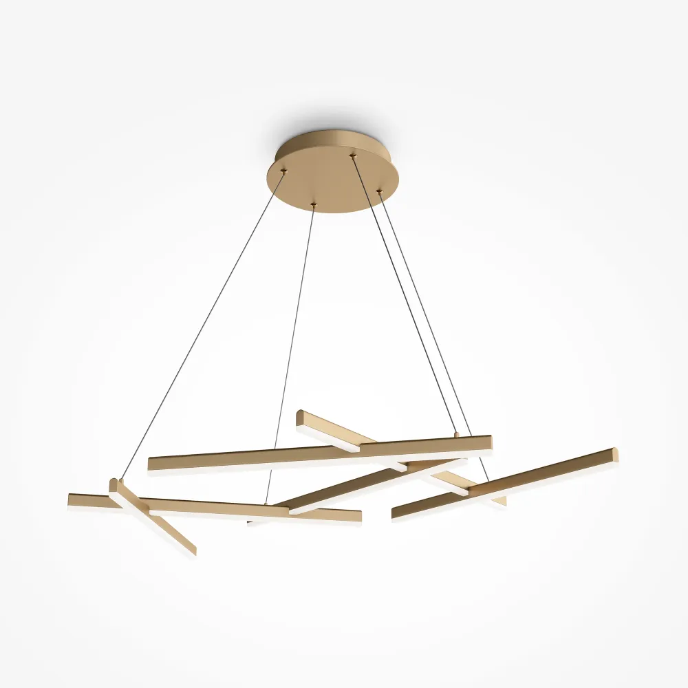 MOD016PL-L75MG4K Gold LED Pendant Chandelier | Modern Light 4000K