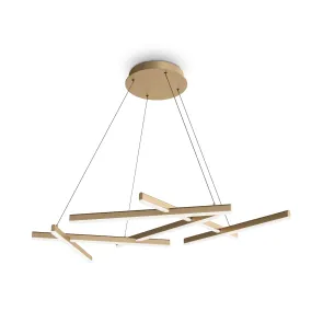 MOD016PL-L75MG4K Gold LED Pendant Chandelier | Modern Light 4000K