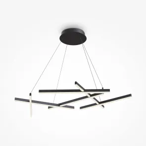 MOD016PL-L75B Black LED Pendant Chandelier | Modern Light 3000K
