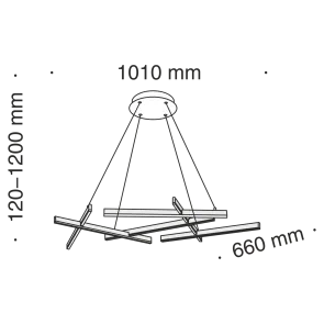 Viseča LED svetilka MOD016PL-L75W bela | Moderna svetilka 3000K