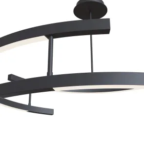 Viseča LED svetilka MOD054PL-L52B4K črna | Moderna svetilka 4000K