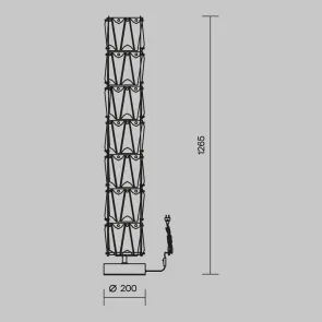 MOD043FL-08G Gold Crystal Floor Lamp | Luxury Designer Lighting