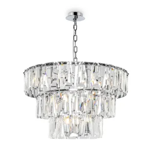 Crystal Chandelier Chrome MOD043PL-18CH | Luxury Pendant Light