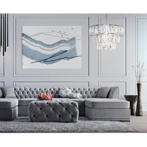 Crystal Chandelier Chrome MOD043PL-18CH | Luxury Pendant Light