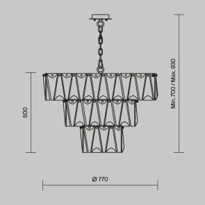 Crystal Chandelier Chrome MOD043PL-18CH | Luxury Pendant Light