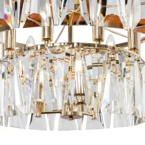 Gold Crystal Chandelier MOD043PL-12G | Luxury Pendant Light