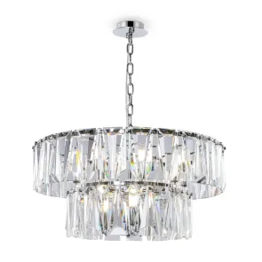 Crystal Chandelier Chrome MOD043PL-12CH | Luxury Pendant Light