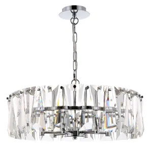 Chrome Crystal Pendant Chandelier MOD043PL-06CH | Modern Ceiling Light
