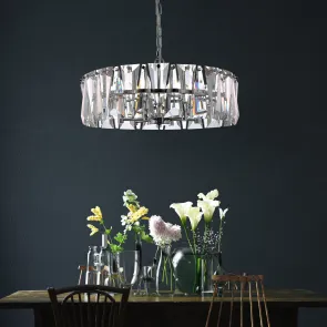 Chrome Crystal Pendant Chandelier MOD043PL-06CH | Modern Ceiling Light