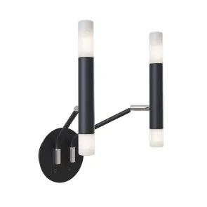 MOD620WL-04B Black LED Wall Light | Modern Wall Sconce