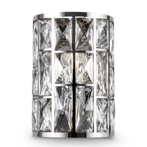 MOD184-WL-01-CH Chrome Crystal Wall Light | Modern Wall Lamp