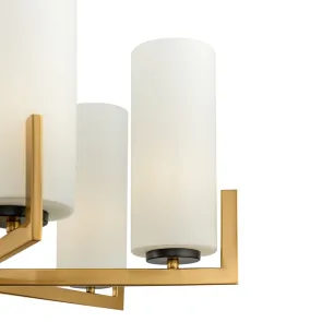 Lestenec MOD089PL-06BS črna in medeninasta | Moderna viseča svetilka