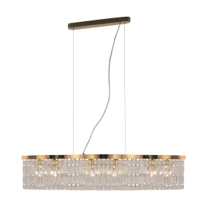 Gold Crystal Chandelier DIA005PL-06G | Modern LED Chandelier