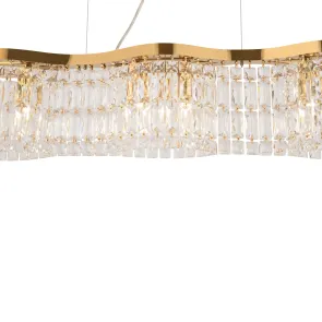 Gold Crystal Chandelier DIA005PL-06G | Modern LED Chandelier