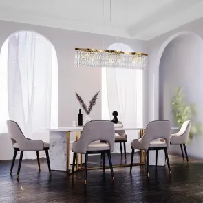 Gold Crystal Chandelier DIA005PL-06G | Modern LED Chandelier